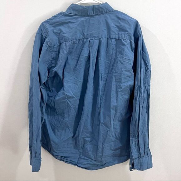 Merona men’s blue long sleeve button down shirt size medium - Picture 2 of 3